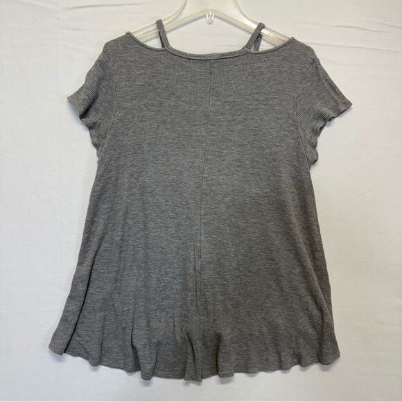 1.4.3. Story by Line Up V-neck Tunic Top waffle knit Women’s Large Gray - Picture 5 of 7